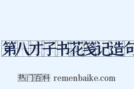 第八才子书花笺记造句是什么意思的图片